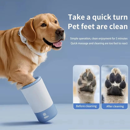 Electric Dog Paw Cleaner Cup – Portable USB Rechargeable Waterproof Paw Washer for Dogs