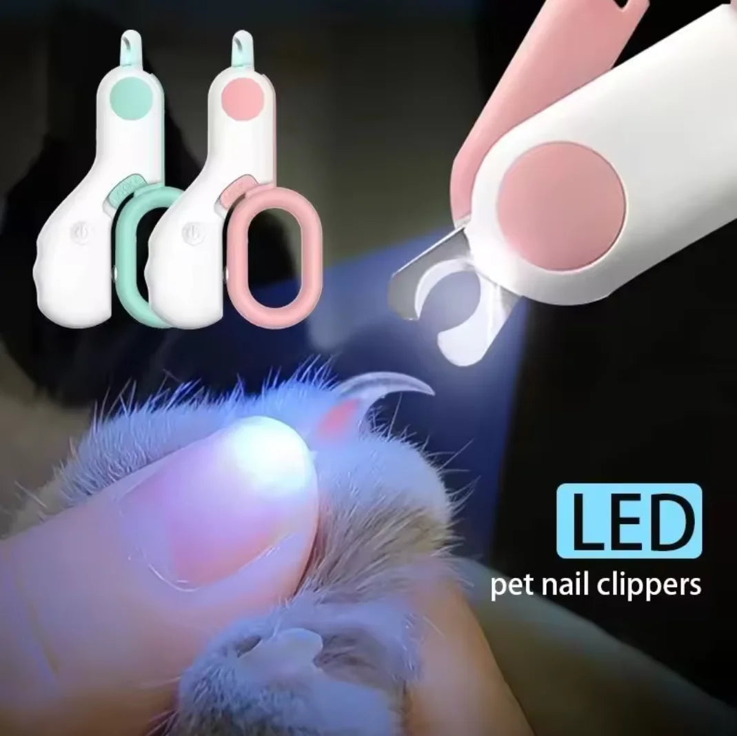 LED Pet Nail Clipper with Safety Lock & Light - Professional Claw Trimmer for Dogs, Cats & Small Animals