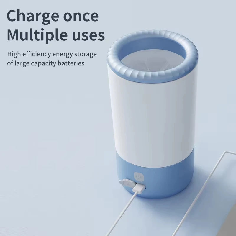 Electric Dog Paw Cleaner Cup – Portable USB Rechargeable Waterproof Paw Washer for Dogs