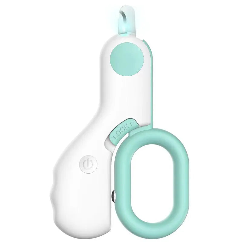 LED Pet Nail Clipper with Safety Lock & Light - Professional Claw Trimmer for Dogs, Cats & Small Animals