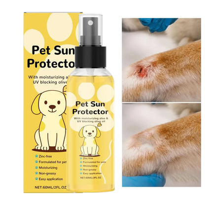Pet Sunscreen for Dogs Moisturizing Sunblock Spray UV Protection for Hot Day Outdoor Activities like Hiking Trip Swimming Pool