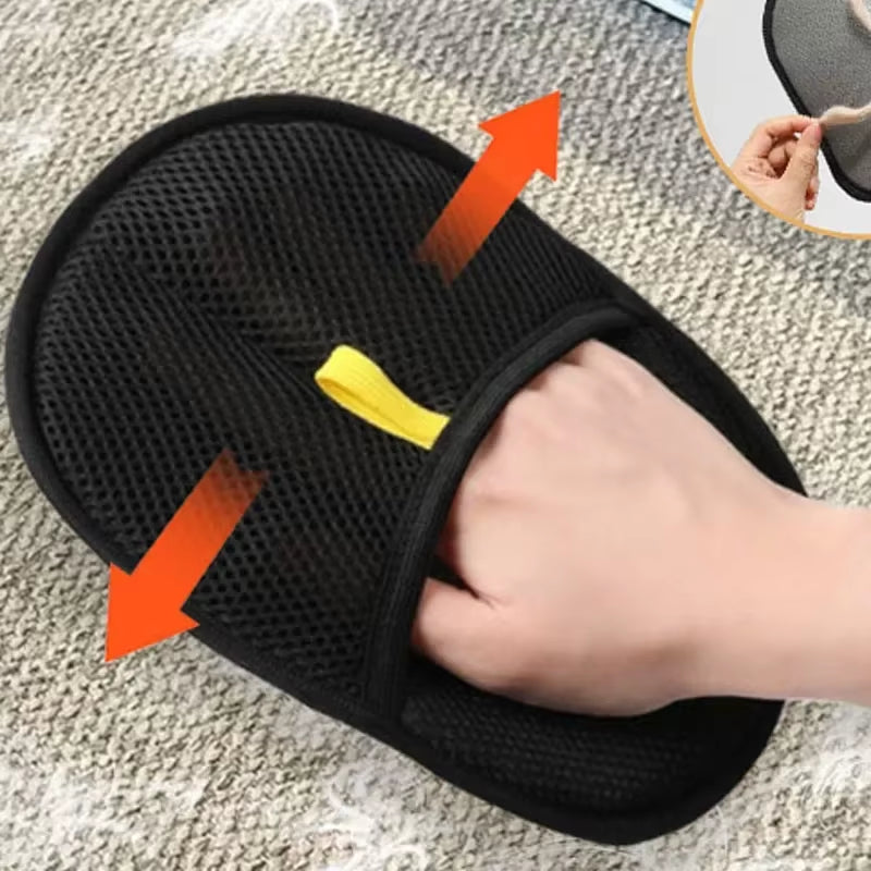 Double-Sided Pet Deshedding Glove Brush - Dog & Cat Hair Remover Mitt for Fur Grooming & Carpet Cleaning
