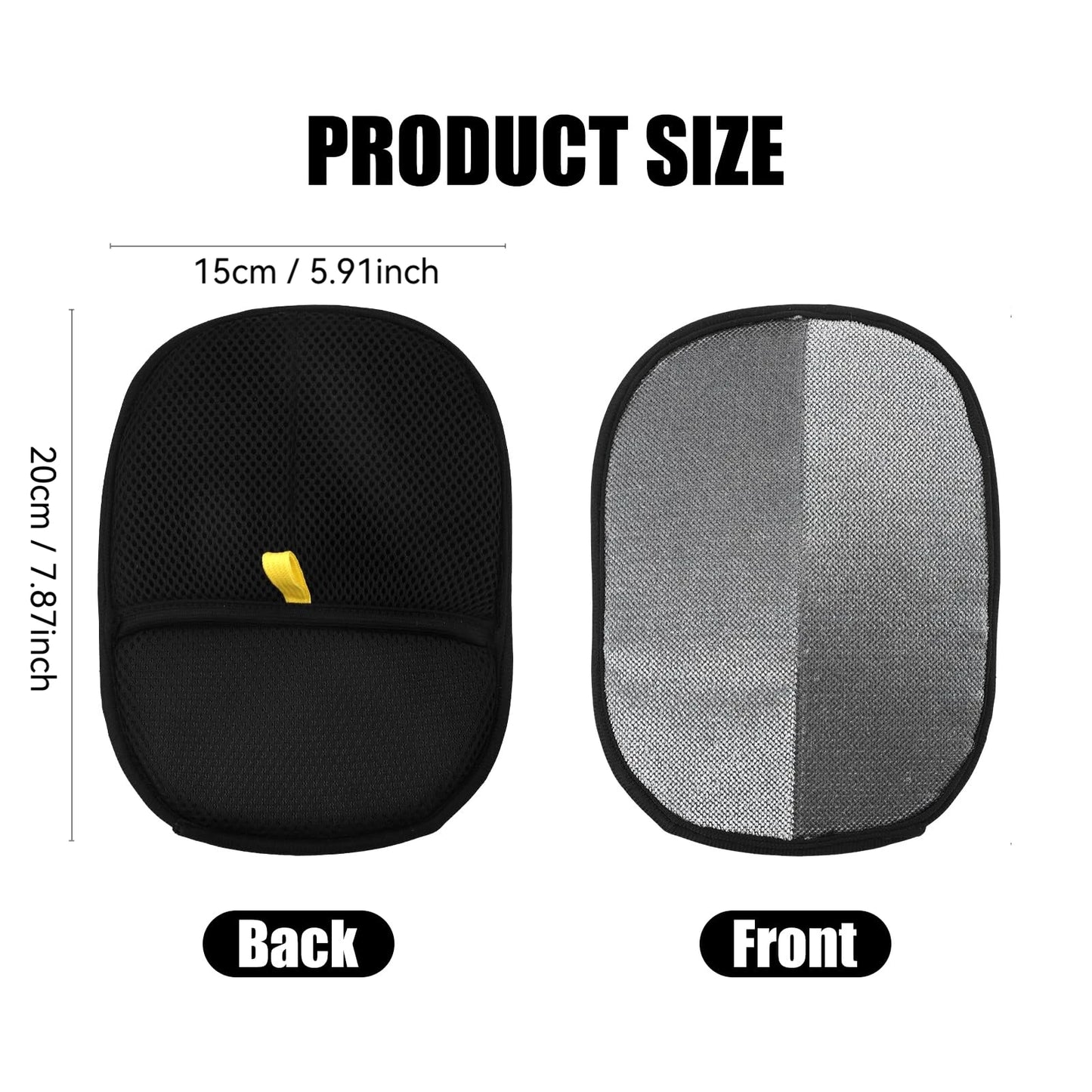 Double-Sided Pet Deshedding Glove Brush - Dog & Cat Hair Remover Mitt for Fur Grooming & Carpet Cleaning