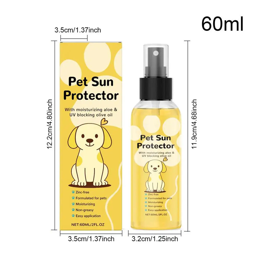 Pet Sunscreen for Dogs Moisturizing Sunblock Spray UV Protection for Hot Day Outdoor Activities like Hiking Trip Swimming Pool