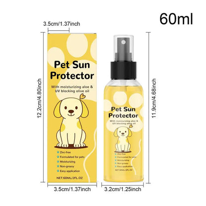Pet Sunscreen for Dogs Moisturizing Sunblock Spray UV Protection for Hot Day Outdoor Activities like Hiking Trip Swimming Pool