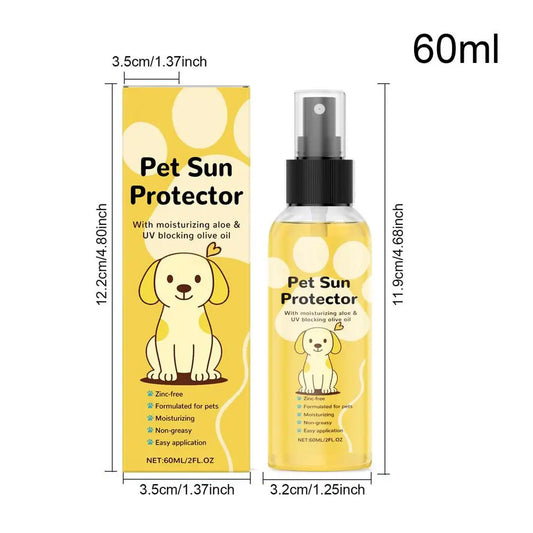 Pet Sunscreen for Dogs Moisturizing Sunblock Spray UV Protection for Hot Day Outdoor Activities like Hiking Trip Swimming Pool