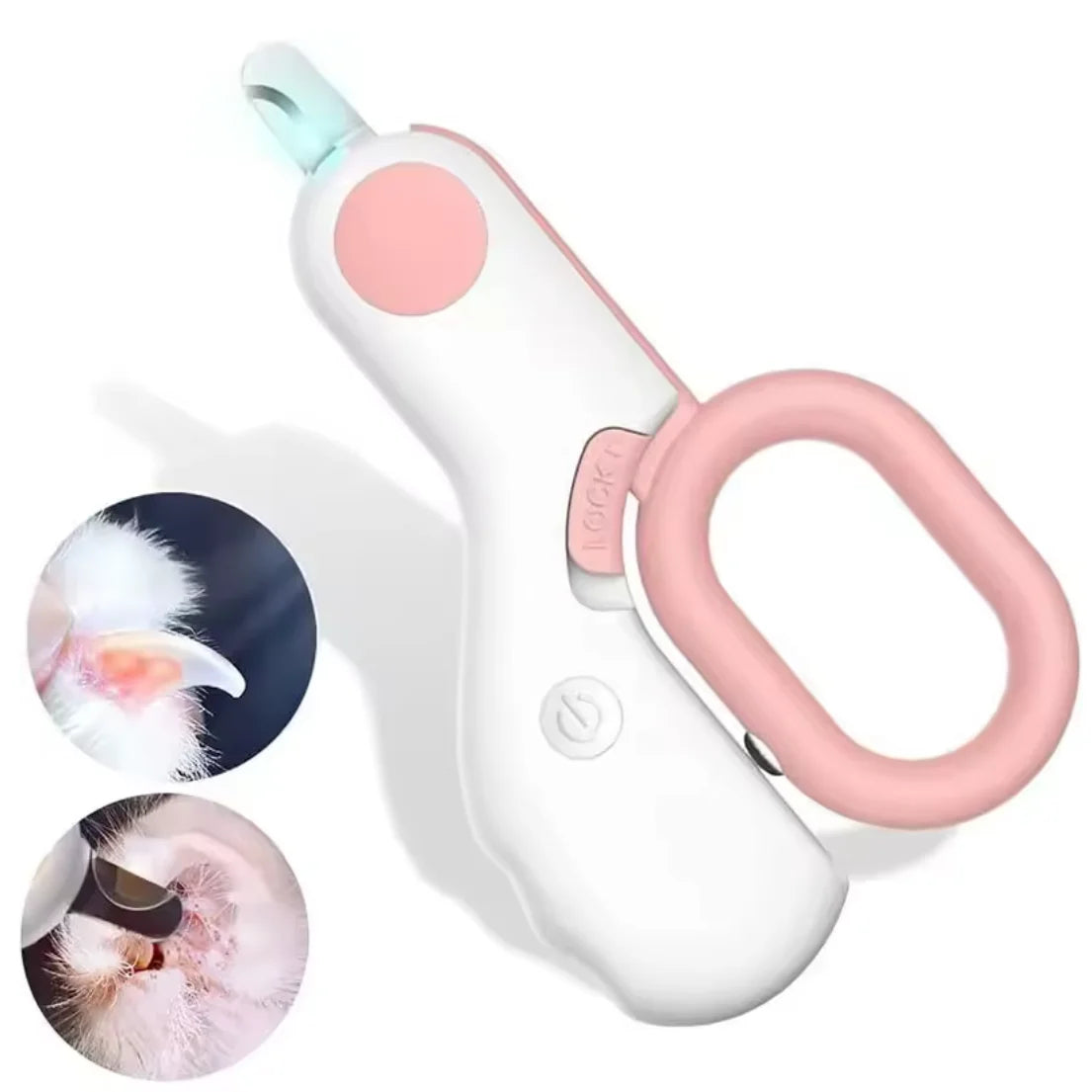LED Pet Nail Clipper with Safety Lock & Light - Professional Claw Trimmer for Dogs, Cats & Small Animals