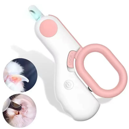 LED Pet Nail Clipper with Safety Lock & Light - Professional Claw Trimmer for Dogs, Cats & Small Animals