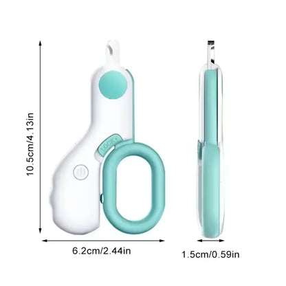 LED Pet Nail Clipper with Safety Lock & Light - Professional Claw Trimmer for Dogs, Cats & Small Animals
